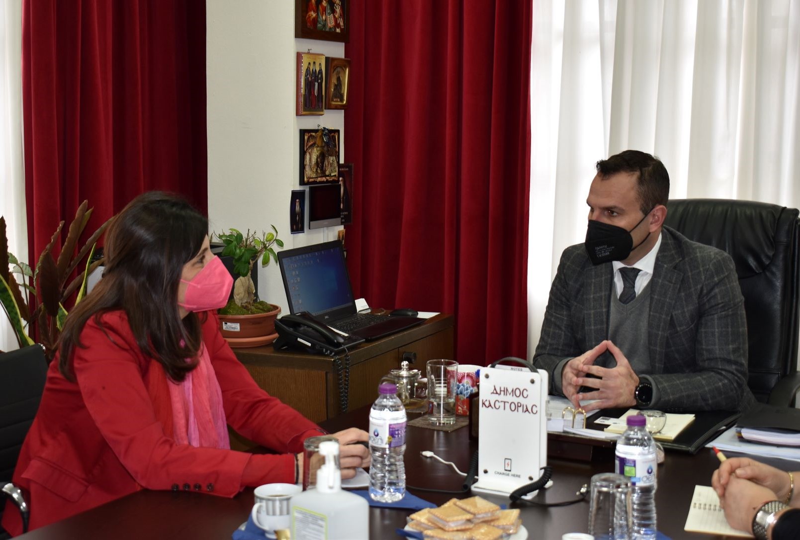 Visit of the French Consul to the Mayor of Kastoria